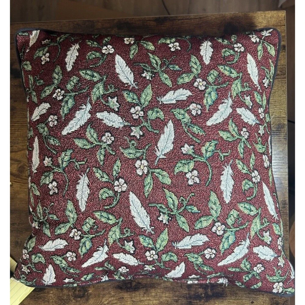 Vintage Rooster Tapestry Pillow 15x15 Farmhouse Chicken Decor Cushion Accent Pad - Picture 4 of 10